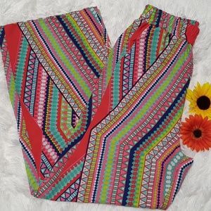 Lievergate Boho Multicolor print ,High Rise pants
